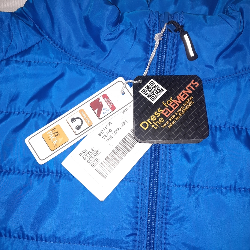 Mens Blue Puffer Jacket Size Large - Picture 8 of 12